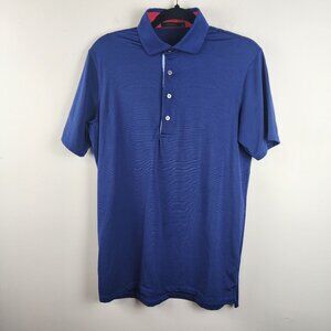 Greyson polo shirt Small men Blue Stripes preppy golf